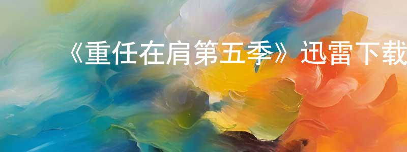 影视迷陈良平的个人博客,《重任在肩第五季》迅雷下载/在线观看-犯罪历史-美剧天堂